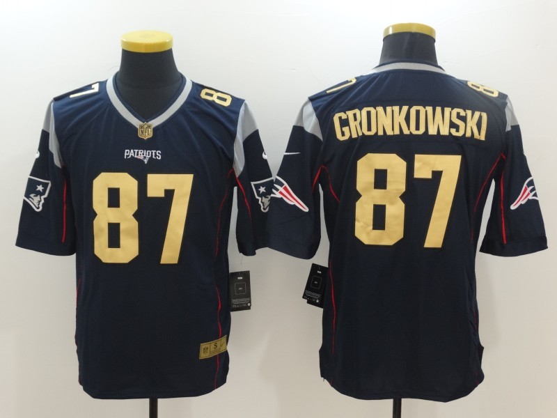 Men's New England Patriots Rob Gronkowski #87 Navy Alternate Jersey